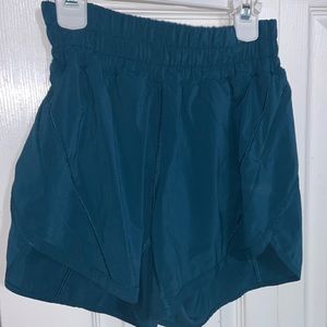 Lululemon “Track That” Teal Shorts. Women’s Size 4